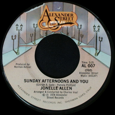 Jonelle Allen - Sunday Afternoons And You / Baby, I Just Wanna Love You side A