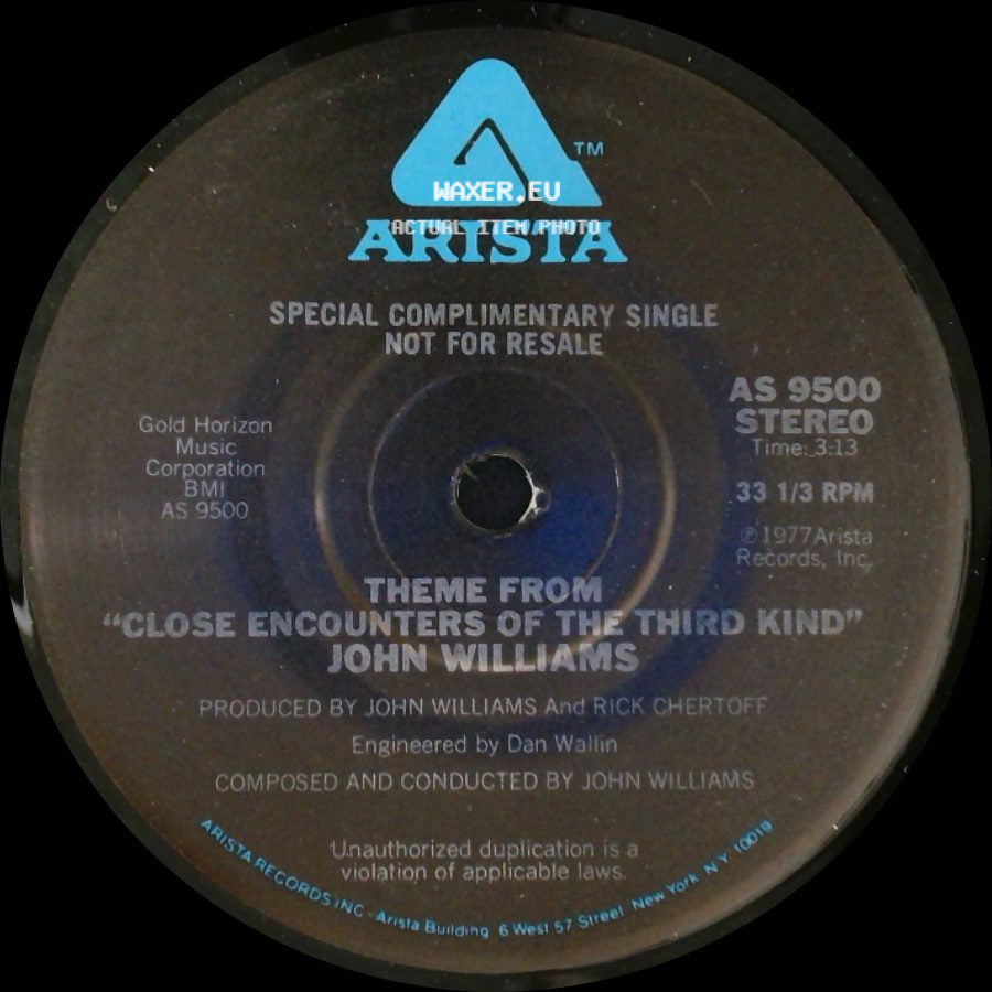John Williams - Theme From "Close Encounters Of The Third Kind" / Unknown Title B side A
