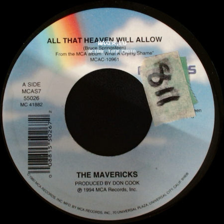 The Mavericks - All That Heaven Will Allow / Pretend side A