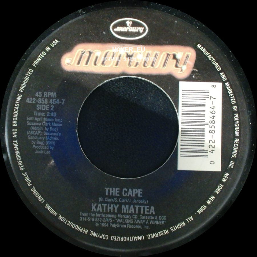 Kathy Mattea - Walking Away A Winner / The Cape side B