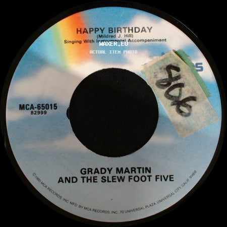 Grady Martin And The Slew Foot Five - Anniversary Song / Happy Birthday side B
