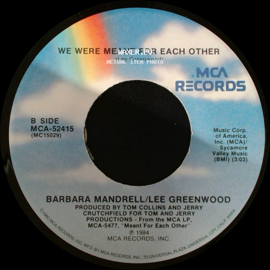 Barbara Mandrell/Lee Greenwood - To Me / We Were Meant For Each Other side B