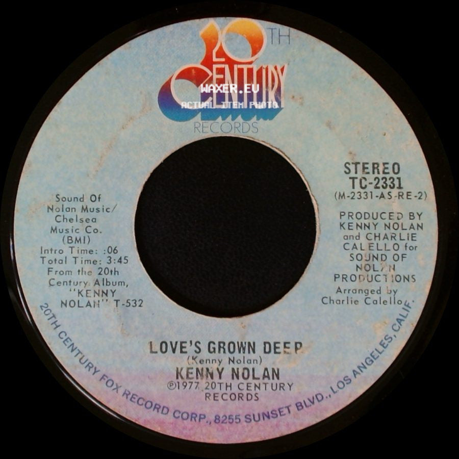 Kenny Nolan - Today I Met The Girl I'm Gonna Marry / Love's Grown Deep side B