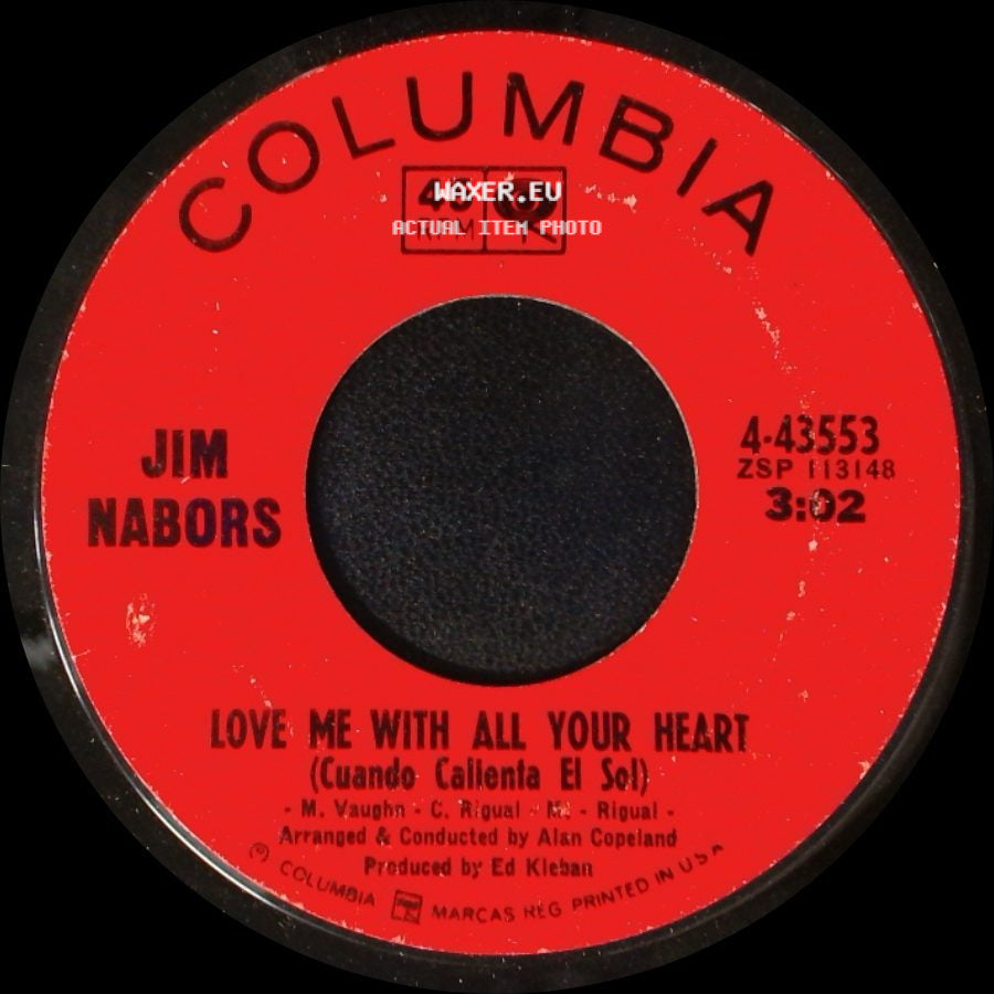 Jim Nabors - Love Me With All Your Heart (Cuando Calienta El Sol) / Rock-A-Bye Your Baby With A Dixie Melody side A