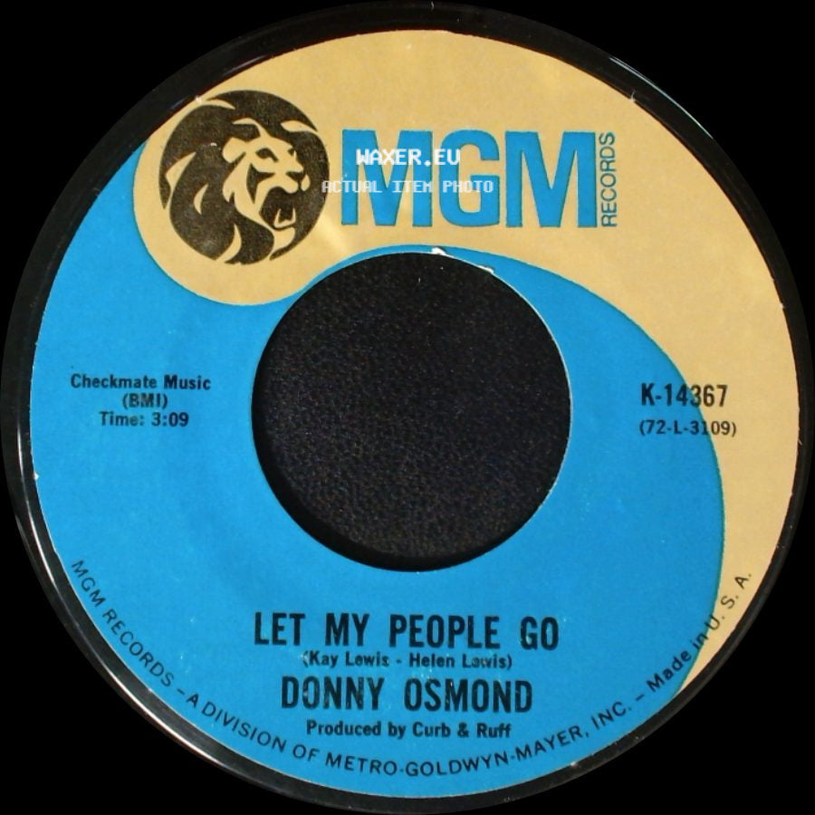 Donny Osmond - Puppy Love / Let My People Go side B