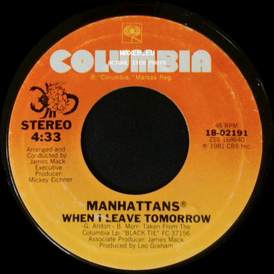 Manhattans - Just One Moment Away / When I Leave Tomorrow side B
