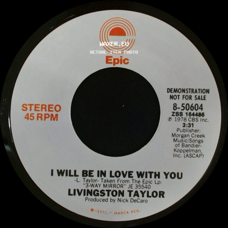 Livingston Taylor - I Will Be In Love With You / I Will Be In Love With You side B
