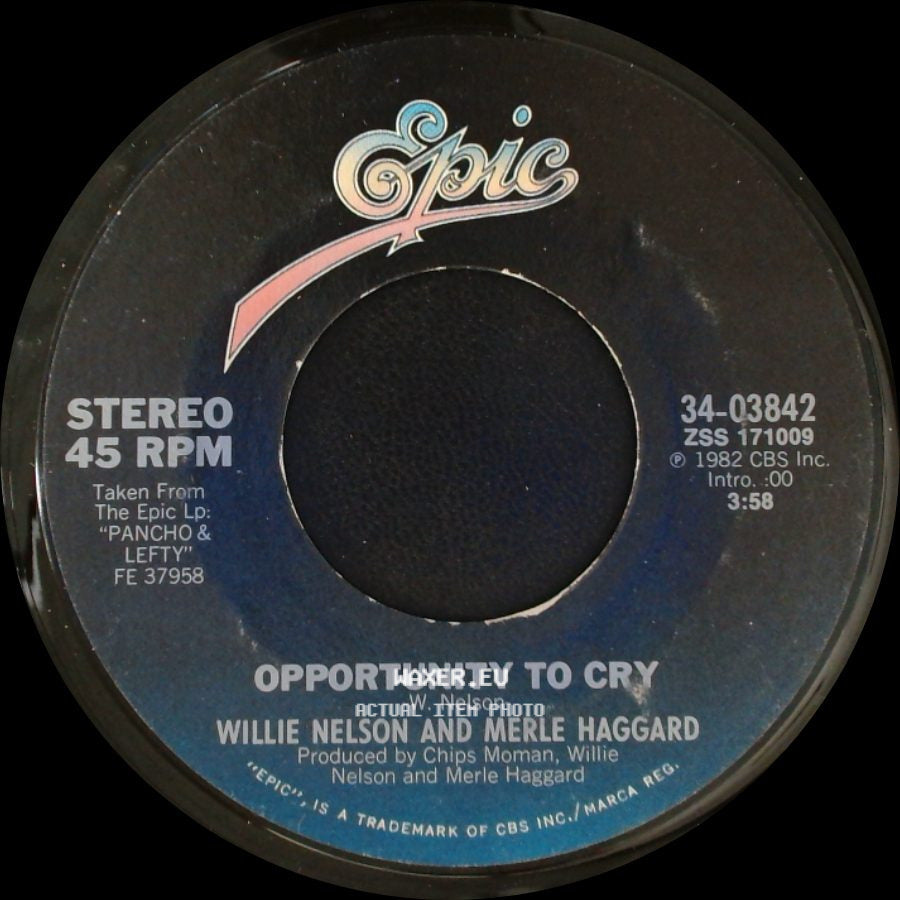 Willie Nelson And Merle Haggard - Pancho And Lefty / Opportunity To Cry side B
