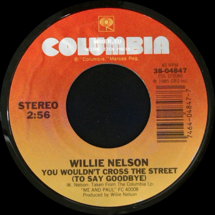 Willie Nelson - Forgiving You Was Easy / You Wouldn't Cross The Street (To Say Goodbye) side B