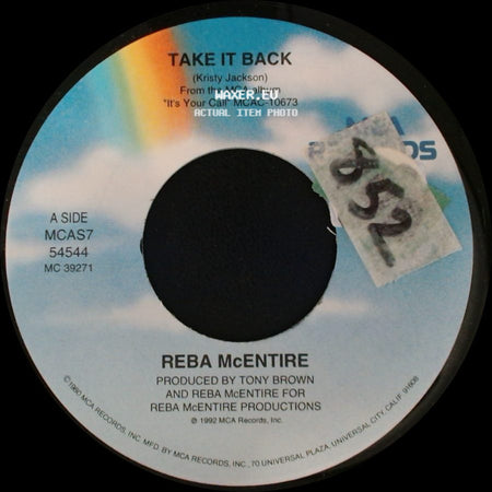 Reba Mcentire - Take It Back / Baby's Gone Blues side A