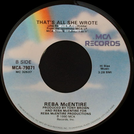 Reba Mcentire - You Lie / That's All She Wrote side B