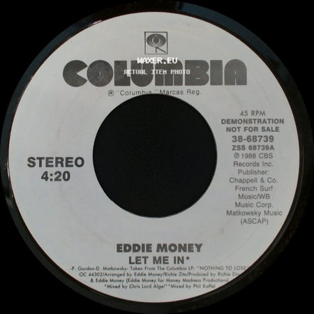 Eddie Money - Let Me In / Let Me In side B