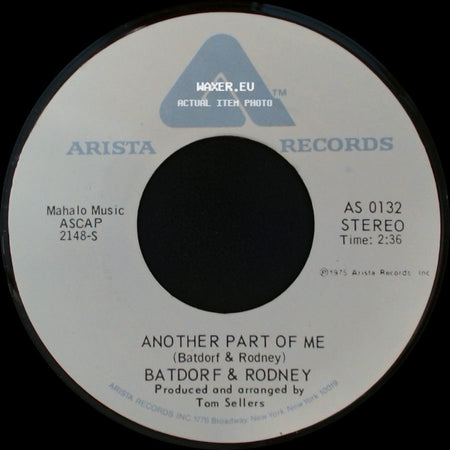 Batdorf & Rodney - You Are A Song / Another Part Of Me side B