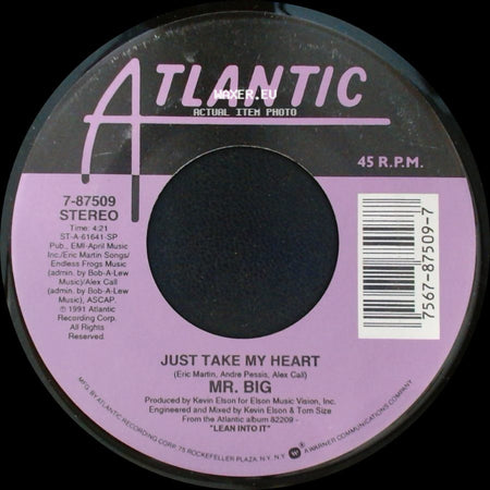 Mr. Big - Just Take My Heart / Road To Ruin side A