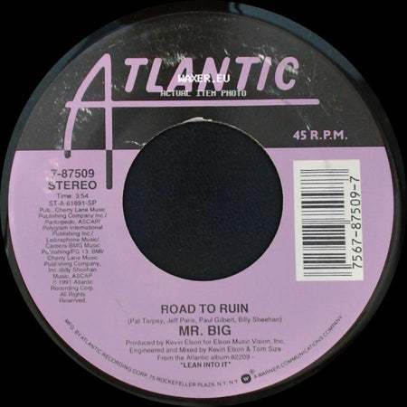 Mr. Big - Just Take My Heart / Road To Ruin side B