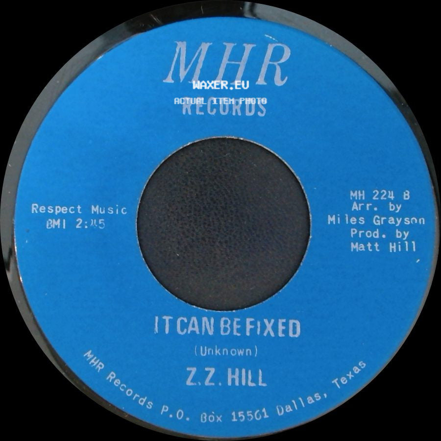 Z.Z. Hill - You Better Take Time / It Can Be Fixed (Unknown) side B