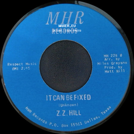 Z.Z. Hill - You Better Take Time / It Can Be Fixed side B