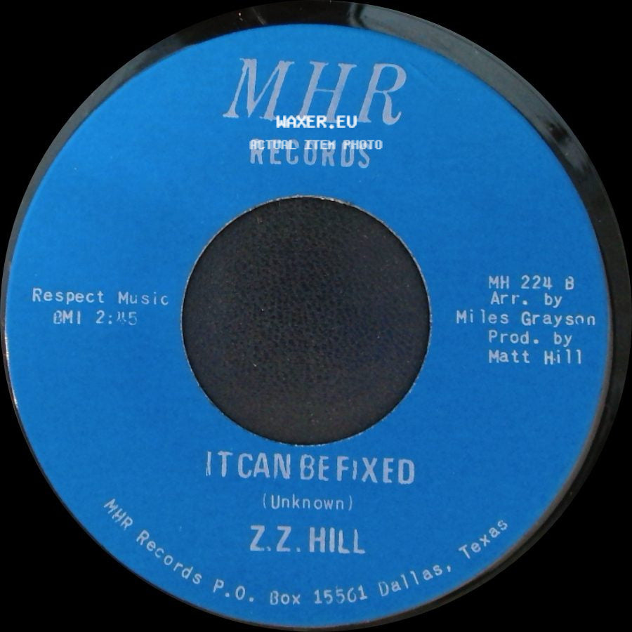 Z.Z. Hill - You Better Take Time / It Can Be Fixed side B