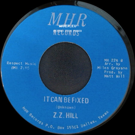 Z.Z. Hill - You Better Take Time / It Can Be Fixed side B