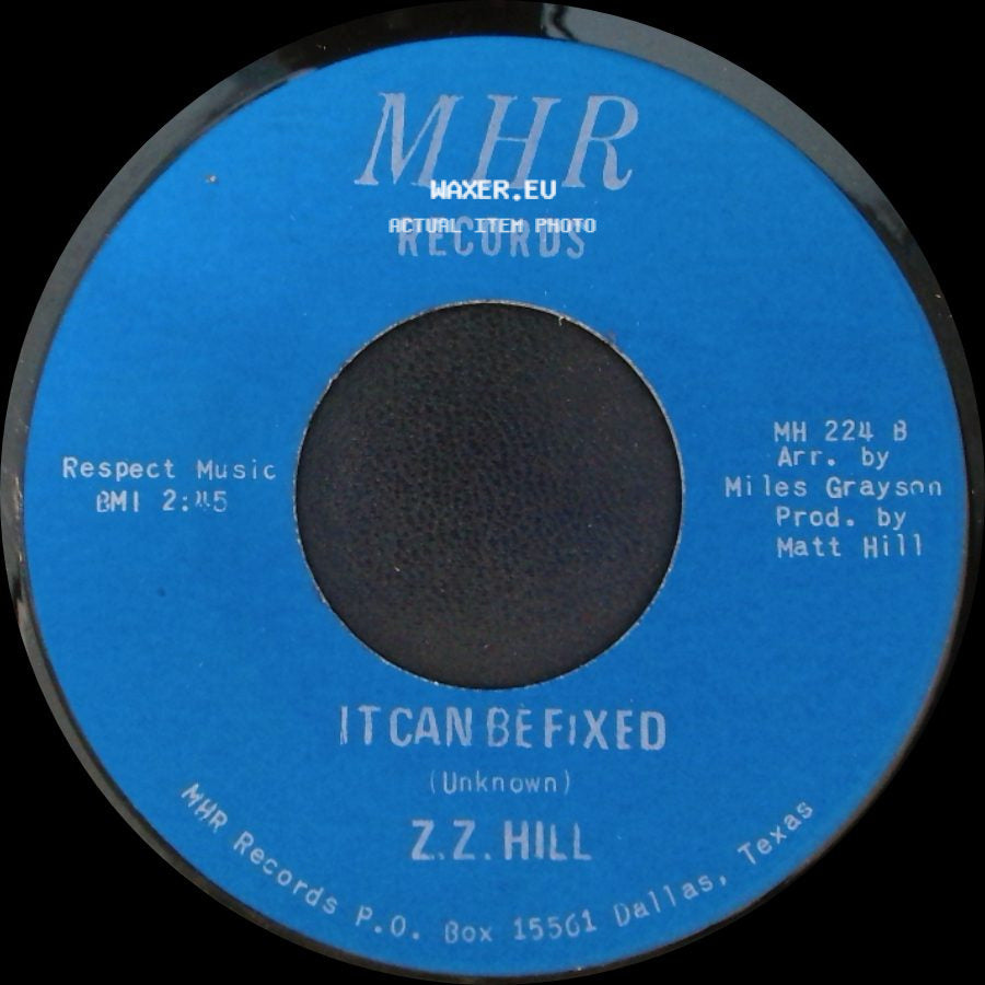 Z.Z. Hill - You Better Take Time / It Can Be Fixed side B
