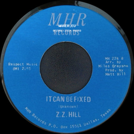 Z.Z. Hill - You Better Take Time / It Can Be Fixed side B