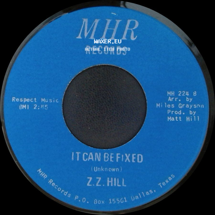 Z.Z. Hill - You Better Take Time / It Can Be Fixed side B