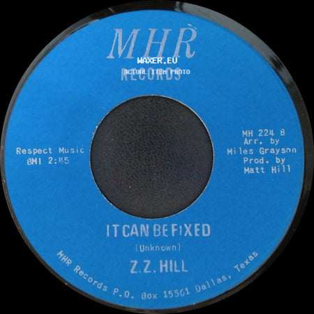 Z.Z. Hill - You Better Take Time / It Can Be Fixed side B