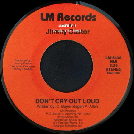 Jimmy Castor - Don't Cry Out Loud / Don't Cry Out Loud side A