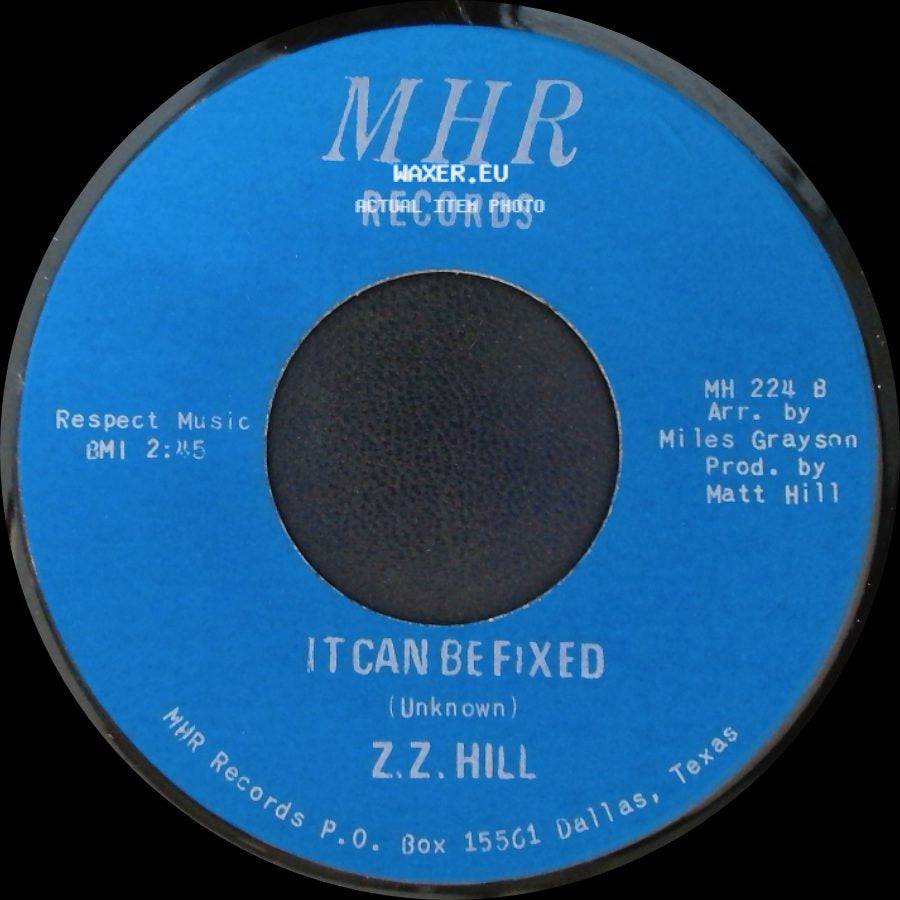 Z.Z. Hill - You Better Take Time / It Can Be Fixed side B