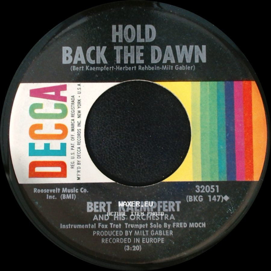 Bert Kaempfert And His Orchestra - So What's New / Hold Back The Dawn side B