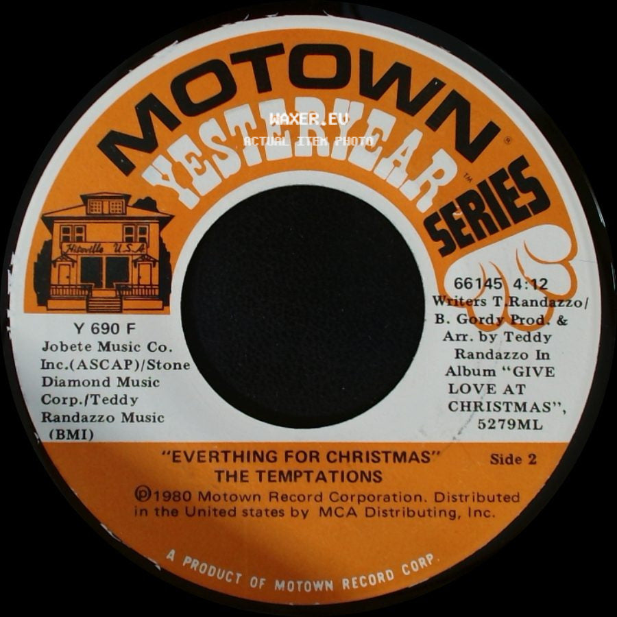 The Temptations - Silent Night / Everything For Christmas side B