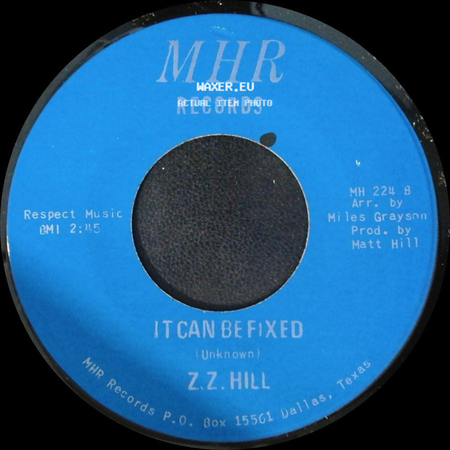 Z.Z. Hill - You Better Take Time / It Can Be Fixed side B