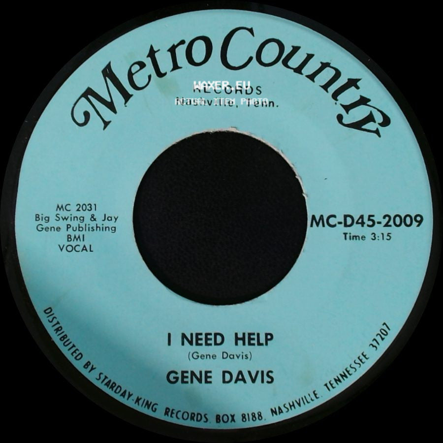 Gene Davis - I Need Help / I Gotta Finish That Dream side A