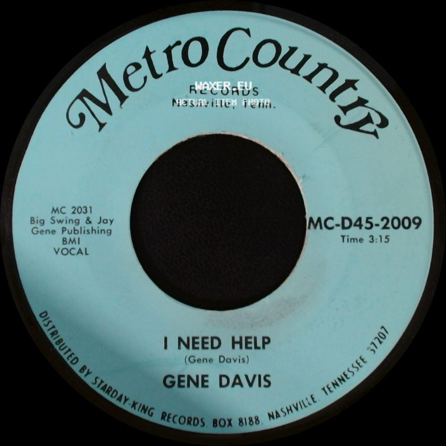 Gene Davis - I Need Help / I Gotta Finish That Dream side A
