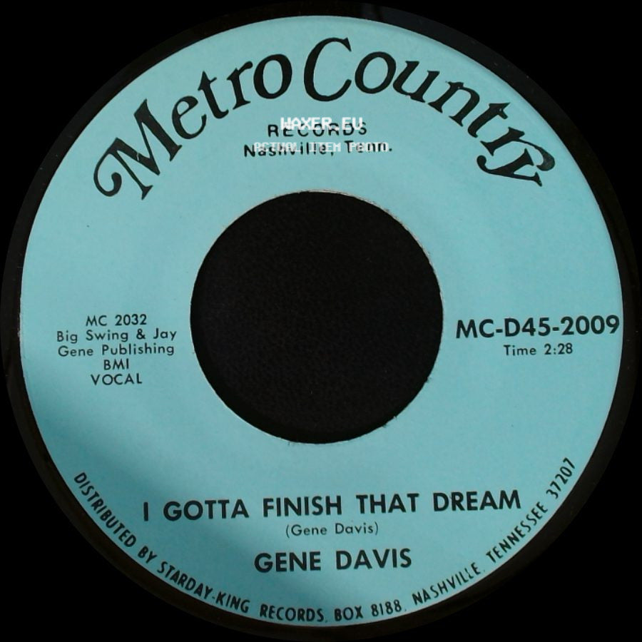 Gene Davis - I Gotta Finish That Dream / I Need Help side A