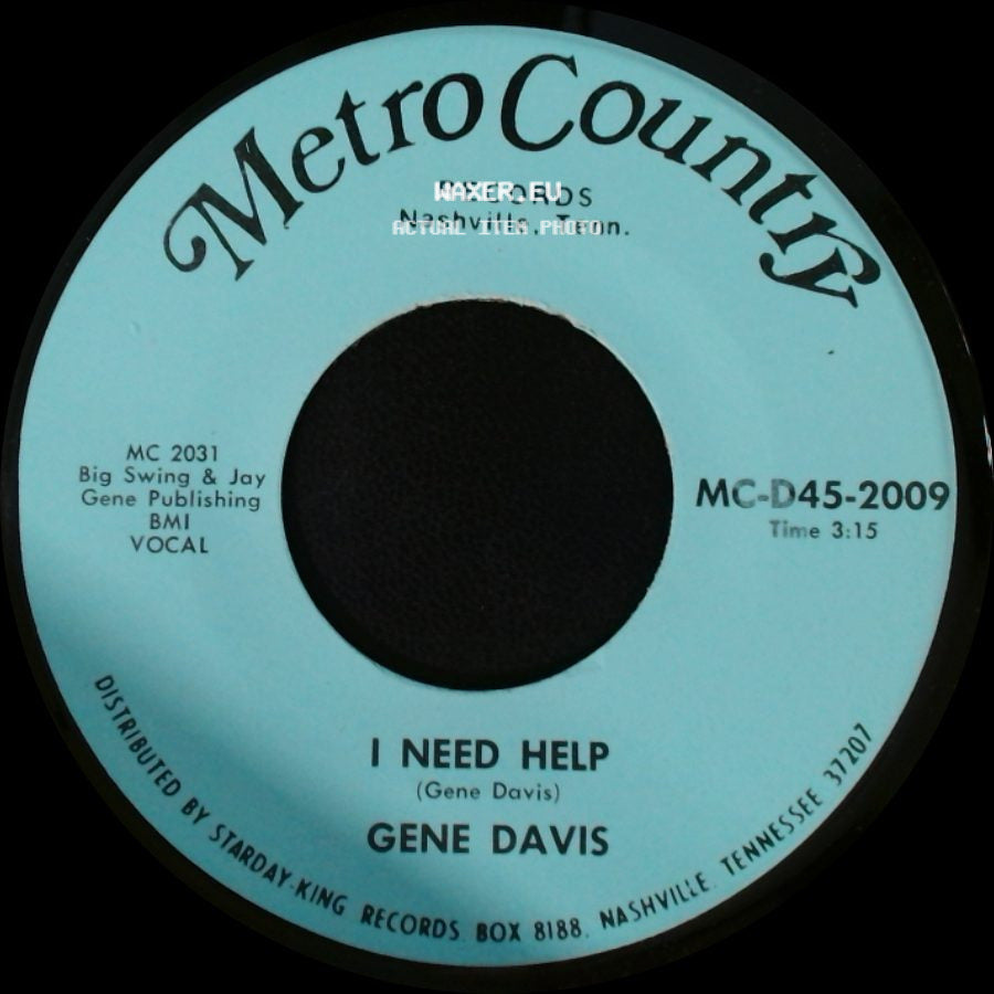 Gene Davis - I Need Help / I Gotta Finish That Dream side A