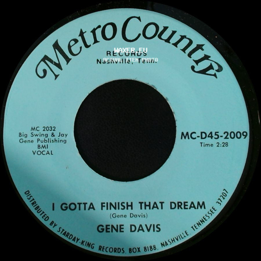 Gene Davis - I Gotta Finish That Dream / I Need Help side A