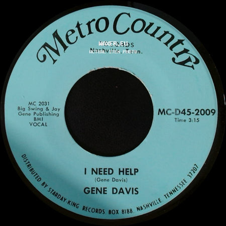 Gene Davis - I Gotta Finish That Dream / I Need Help side B