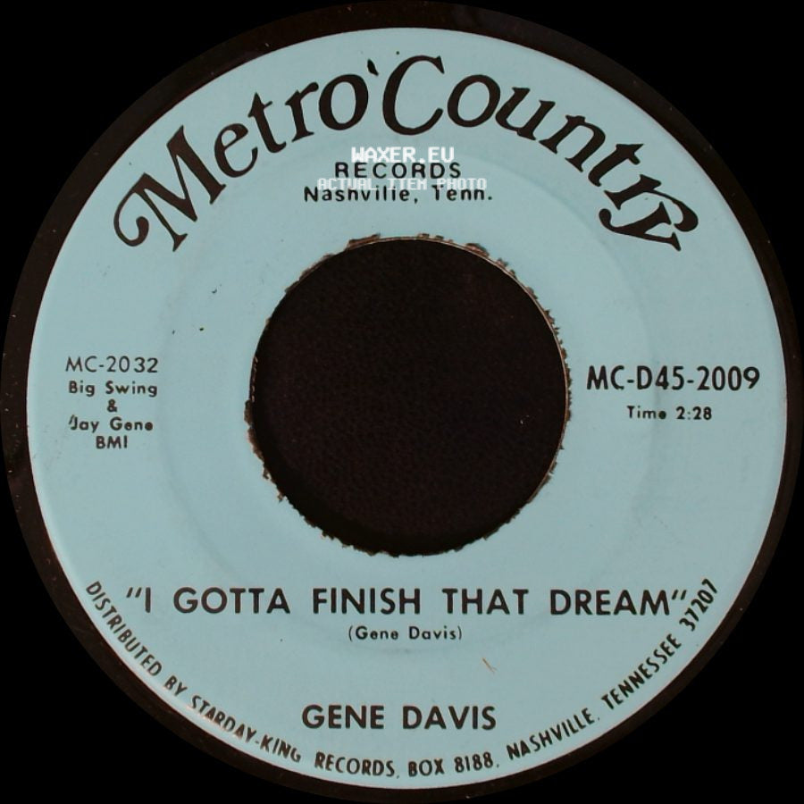 Gene Davis - I Gotta Finish That Dream / I Need Help side A