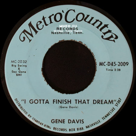 Gene Davis - I Gotta Finish That Dream / I Need Help side A