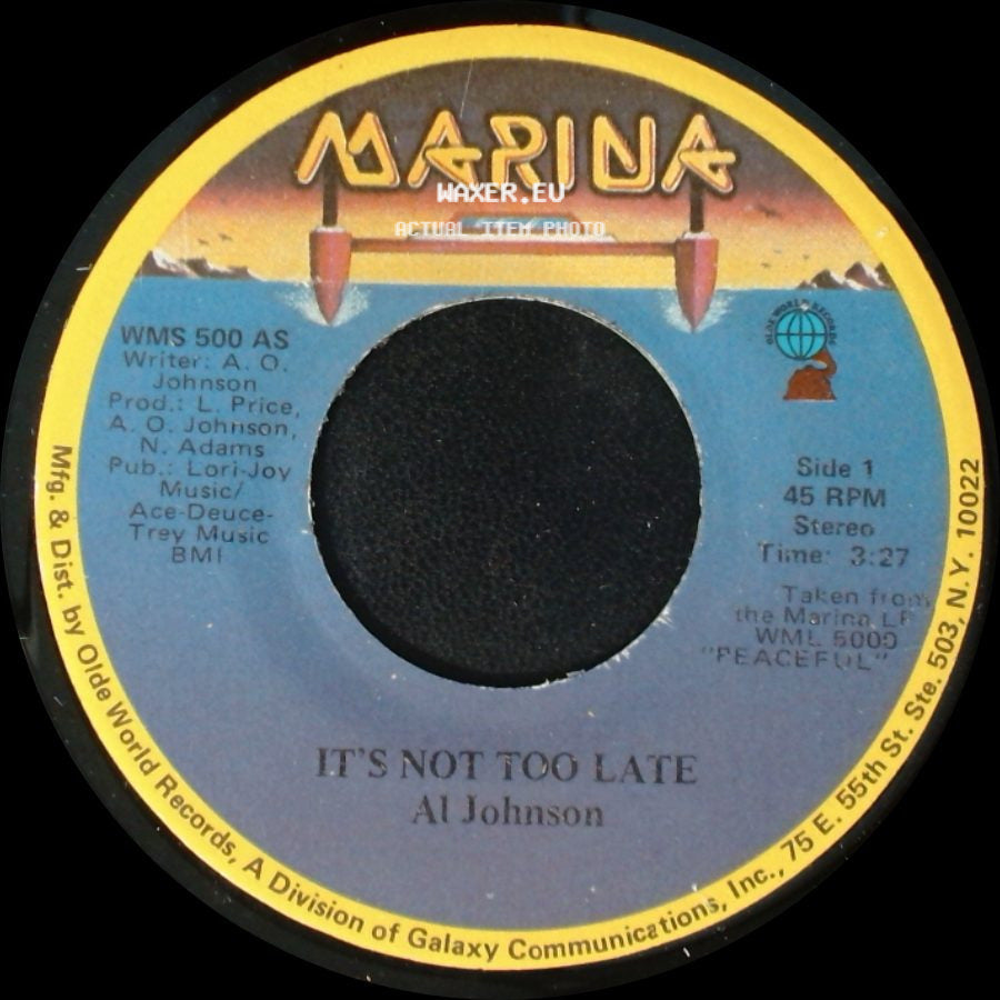 Al Johnson - It's Not Too Late / I'll Do Anything For You side A