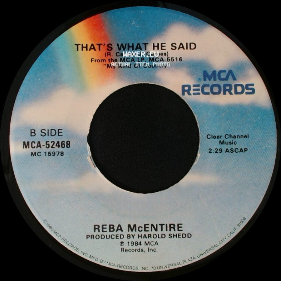 Reba Mcentire - How Blue / That's What He Said side B