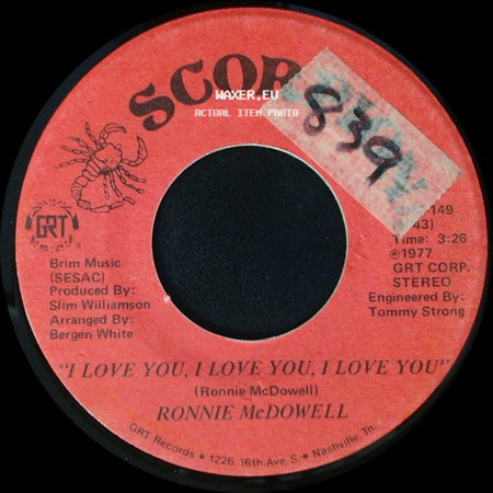 Ronnie Mcdowell - Fallin' / I Love You, I Love You, I Love You side B