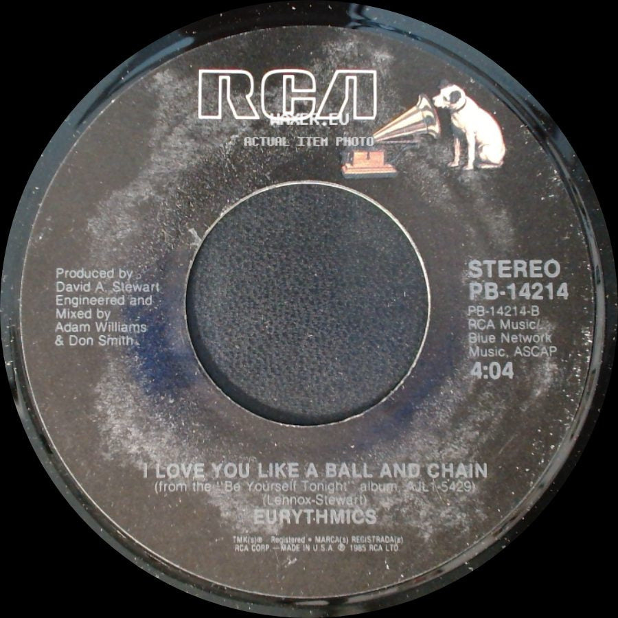 Eurythmics / Eurythmics And Aretha Franklin - I Love You Like A Ball And Chain / Sisters Are Doin' It For Themselves (Edited Version) side A