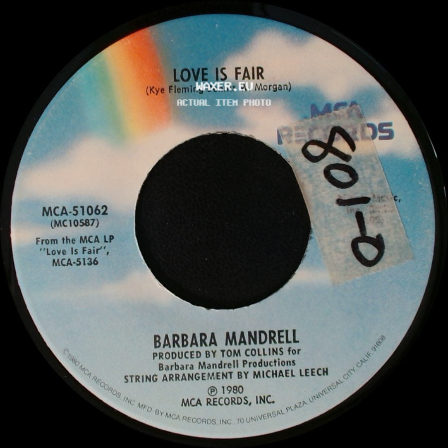 Barbara Mandrell - Sometime, Somewhere, Somehow / Love Is Fair side B