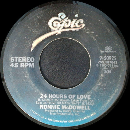 Ronnie Mcdowell - 24 Hours Of Love / Gone side A