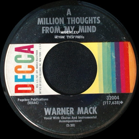 Warner Mack - A Million Thoughts From My Mind / It Takes A Lot Of Money side A