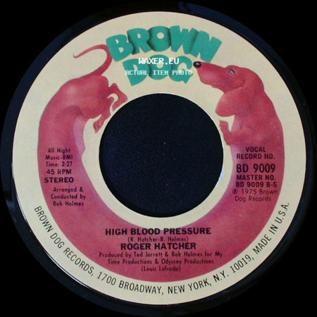 Roger Hatcher - We Gonna Make It / High Blood Pressure side B