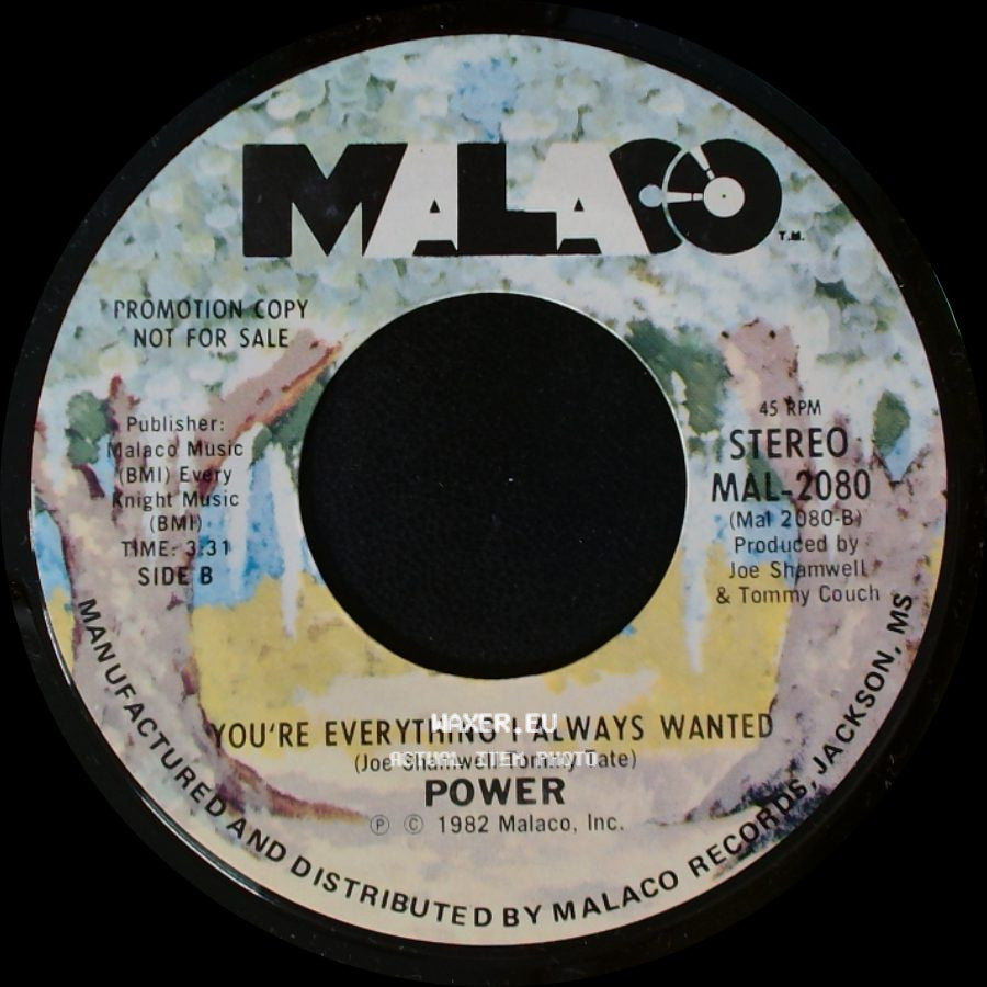 Power - Groovin' / You're Everything I Always Wanted side B