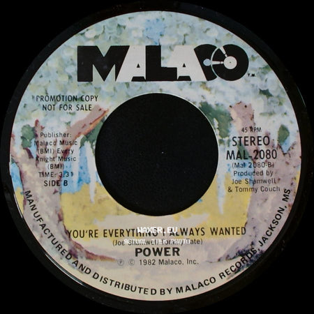 Power - Groovin' / You're Everything I Always Wanted side B